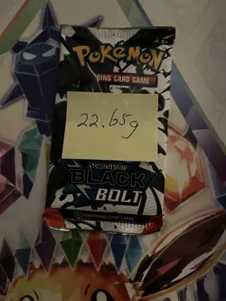 Heavy! 22.65g Pokemon TCG SV 10.5 Black Bolt Booster Pack Sealed! - Image 2