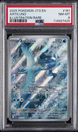 2025 POKEMON JTG EN-JOURNEY TOGETHER ILLUSTRATION RARE #161 ARTICUNO PSA 8 - Image 1