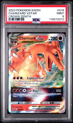2023 POKEMON SWORD & SHIELD CROWN ZENITH #019 CHARIZARD VSTAR PSA 9 - Image 1