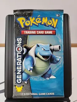 POKEMON GENERATIONS *BLASTOISE* ARTWORK BOOSTER PACK-10 CARDS SEALED - Image 1