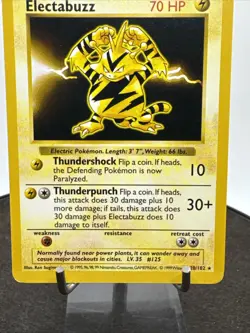 Shadowless Electabuzz 20/102 Rare Base Set Pokemon Trading Card LP / NM - Image 3