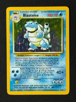 Pokemon Cards Blastoise 2/102 Holo Base Set Rare - Image 1