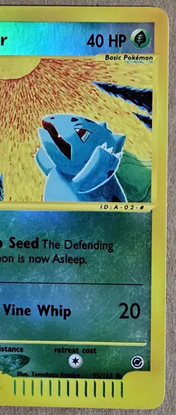 Bulbasaur Expedition REVERSE HOLO Pokemon Card 2002 95/165 - Image 3