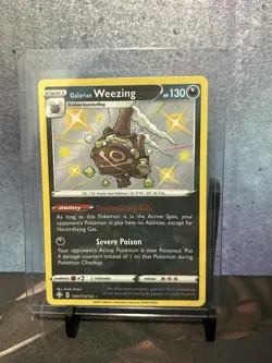 2021 Galarian Weezing SV077/SV122 Baby Shiny Shining Fates Pokemon Card - Image 1
