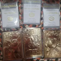 Pokemon Mint 23K Gold-Plated Card complete set cards never opened. Very Rare - Image 5