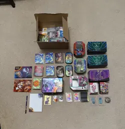 Trading Card Lot! Pokemon, Yu-Gi-Ho, Soccer, Basket Ball Cards, Storage,Dice Etc - Image 1