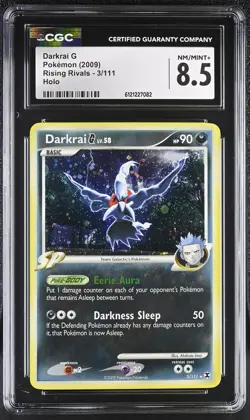 CGC 8.5 Darkrai G 2009 Rising Rivals 3/111 Holo Pokemon Card - Image 1