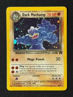 Pokemon Cards Dark Machamp 10/82 Team Rocket Holo Rare - Image 1