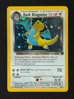 Pokemon Cards Dark Dragonite 5/82 Team Rocket Holo Rare - Image 1