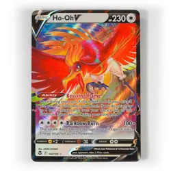 Pokemon - Ho-Oh V - 140/195 - SWSH Silver Tempest - Half Art Card - Image 1