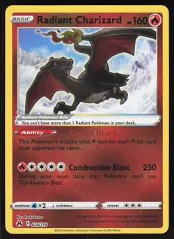Radiant Charizard 020/159 Pokemon Crown Zenith Holo Card - Image 1