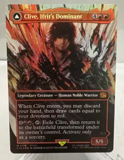 Clive, Ifrit's Dominant Borderless Foil, Final Fantasy Near Mint Condition - Image 1