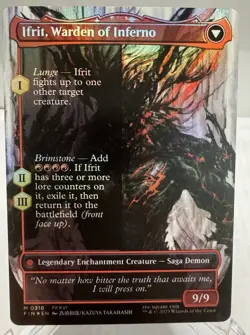 Clive, Ifrit's Dominant Borderless Foil, Final Fantasy Near Mint Condition - Image 2