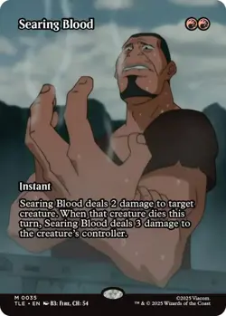 x1 Searing Blood - Borderless M MTG Avatar: The Last Airbender: Eternal M/NM, En - Image 1