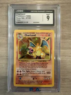 1999 Pokemon Charizard CGC 9 Mint Holo #4 Base Set - Image 1