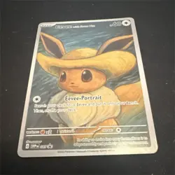 Pokemon Eevee with Straw Hat Promo SVP 085 60 HP 2023 English TCG Card - Image 1