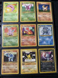 Binder Collection Lot of 90 Pokemon TCG Base Set, Shadowless, WOTC Era Bundle - Image 1
