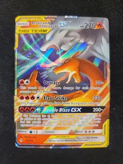 Reshiram & Charizard GX 20/214 Pokemon Tag Team Unbroken Bonds Holo Rare - Image 1