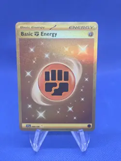 Pokemon Scarlet & Violet Base Set Basic Fighting Energy 258/198 Gold Hyper Rare - Image 1