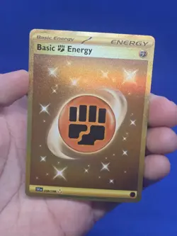 Pokemon Scarlet & Violet Base Set Basic Fighting Energy 258/198 Gold Hyper Rare - Image 2