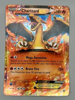 Pokemon TCG Charizard EX XY17 Black Star Promo Holo LP 2014 - Image 1