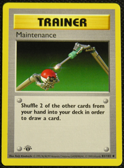 Maintenance - Pokemon Base Set 1st Edition Shadowless 83/102 *NM* - Image 1