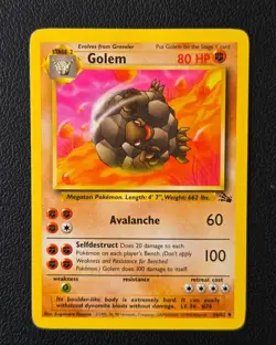Pokemon Fossil Golem 36/62 Vintage WOTC Uncommon - Image 1