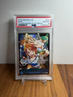 2025 ONE PIECE PROMOS CHAMPIONSHIP 25-26-TOP 64 #050 NAMI PSA 10 - Image 1