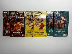 One Piece op-02, op-04, op-08 Booster Pack Lot of 6 NEW Sealed - Image 1