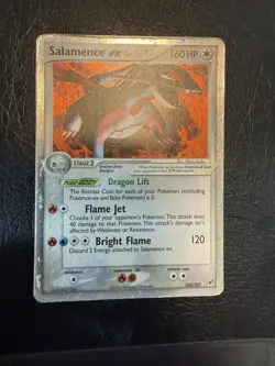 Pokemon TCG Salamence EX Deoxys 103/107 Holographic Rare Card HP - Image 1