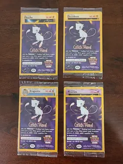 Pokemon The First Movie Full Set Promo Card Sealed 1999 WB Gold Stamp Catch Mew - Image 1