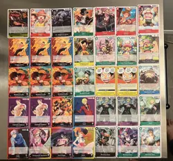 One Piece Card Lot! Monkey D. Luffy, Nami,, Zoro, Sanji– Anime TCG 35 cards - Image 1