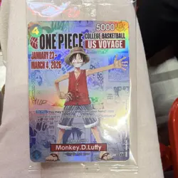 Bandai One Piece Card Game US Voyage Promo Holo Pack Monkey.D.Luffy - Image 1