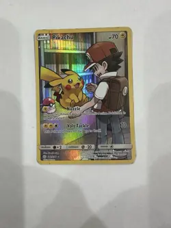 Pikachu Holo Full Art Secret Rare Card Sm-Cosmic Eclipse 241/236 Near Mint - Image 1