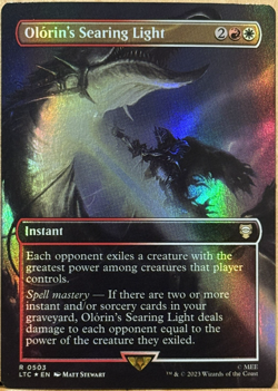 LIMITED EDITION Lord of the Rings MtG Olorin's Searing Light NM BORDERLESS FOIL! - Image 1