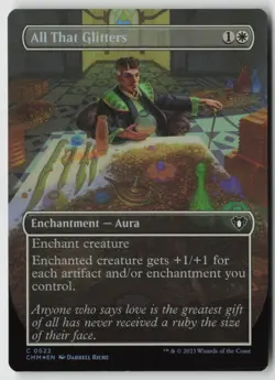 All That Glitters (Borderless) FOIL 622 Commander Masters NM - Image 1