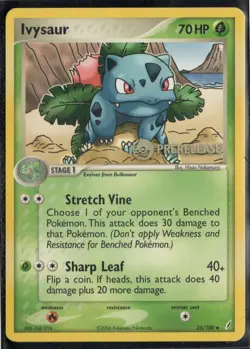 Pokemon Ivysaur 35/100 Crystal Guardians Prerelease Promo NM!! - Image 1