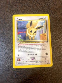 Eevee 38/75 Pokemon Neo Discovery Uncommon Card - LP - Image 1