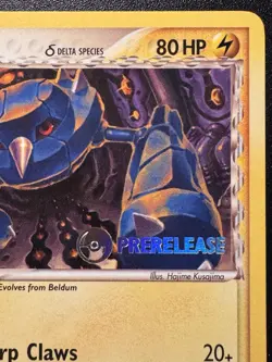 Prerelease Metang 49/113 EX Delta Species Pokemon Card Rare Stamped Near Mint - Image 4