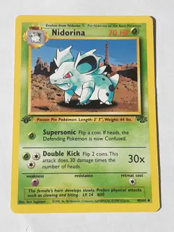 Pokemon TCG Nidorina 1st Edition Jungle Uncommon 40/64 - Image 1