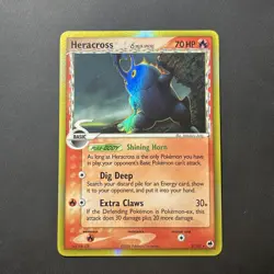 Pokemon TCG Heracross Delta Species 3/101 EX Dragon Frontiers Holo Rare 2006 - Image 1