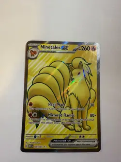 Pokemon TCG Scarlet & Violet 151 Ninetales EX Full Art 186/165 Ultra Rare - Image 1
