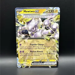 Pokemon Mewtwo ex 058/182 SV04: Paradox Rift Holo Double Rare 230 HP EX Tera - Image 1