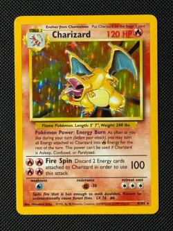 Pokemon Cards Charizard 4/102 Holo Base Set Rare - Image 1