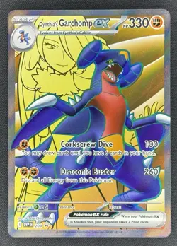 Pokemon TCG Cynthia's Garchomp EX #204 Destined Rivals Full Art SVP Promo - Image 1