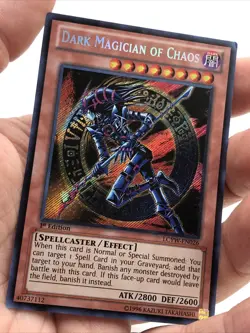Yugioh Dark Magician of Chaos Secret Rare 1st Edition LCYW-EN026 Trading Card LP - Image 1