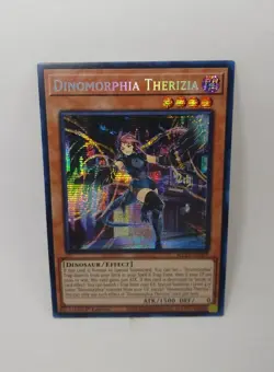 YU-GI-OH! Dinomorphia Therizia. MP23-EN009. 1st Ed. Prismatic Secret Rare Card - Image 1