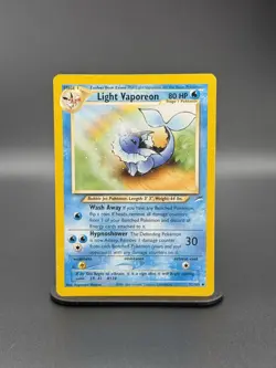 Light Vaporeon 52/105 Neo Destiny Vintage Pokemon Cards WoTc (DMG) - Image 1