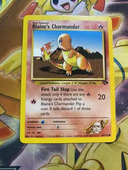 Blaine's Charmander 60/132 Unlimited Gym Challenge Pokemon Card NM - Image 1