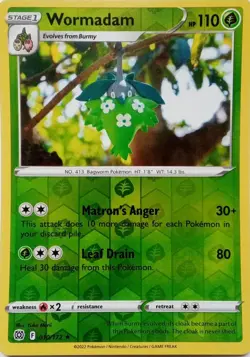 WORMADAM - REVERSE HOLO - BRILLIANT STARS - POKEMON CARD - 010/172 - Image 1